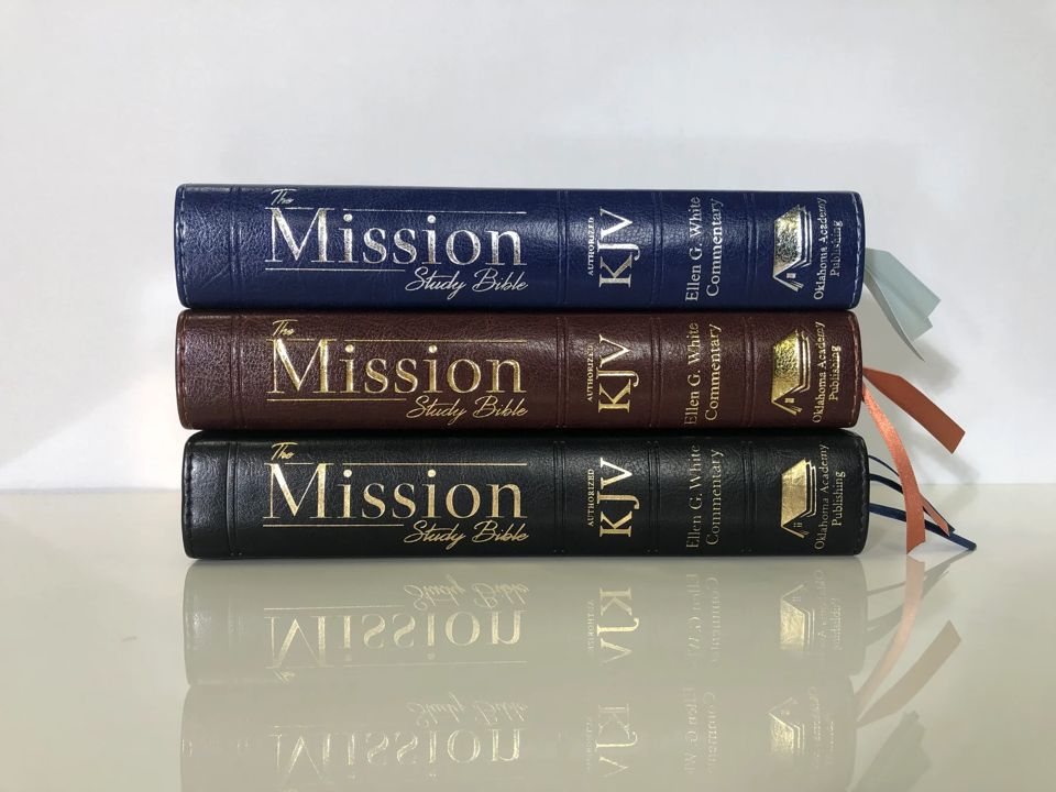 Oklahoma Academy Publishing-Bibel, Englisch, Mission Study Bible, KJV, Softleder blau-grau (Sapphire)_2541623_
