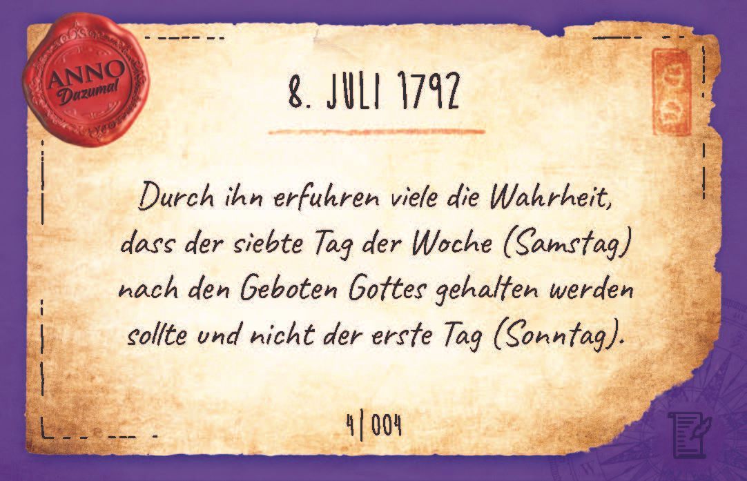 Advent-Verlag Schweiz-ANNO Dazumal, Set 4 Adventgeschichte_3612350_