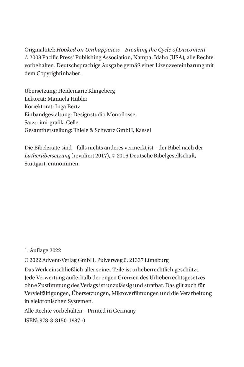 Advent-Verlag GmbH-Ständig unglücklich?_2422222_